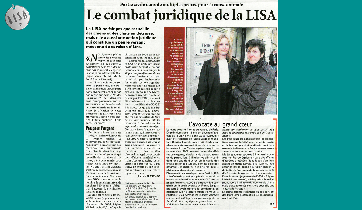Le combat juridique - Association LISA