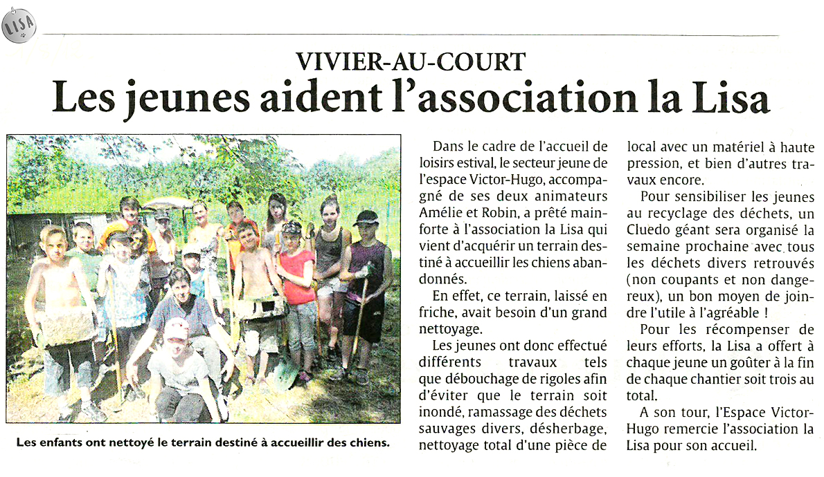 Les jeunes aident - Association LISA