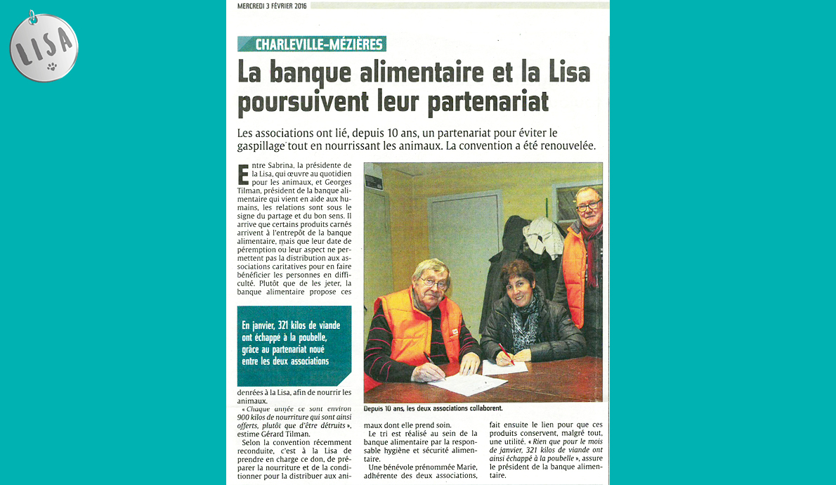 La banque alimentaire et la Lisa poursuivent leur partenariat - Association LISA