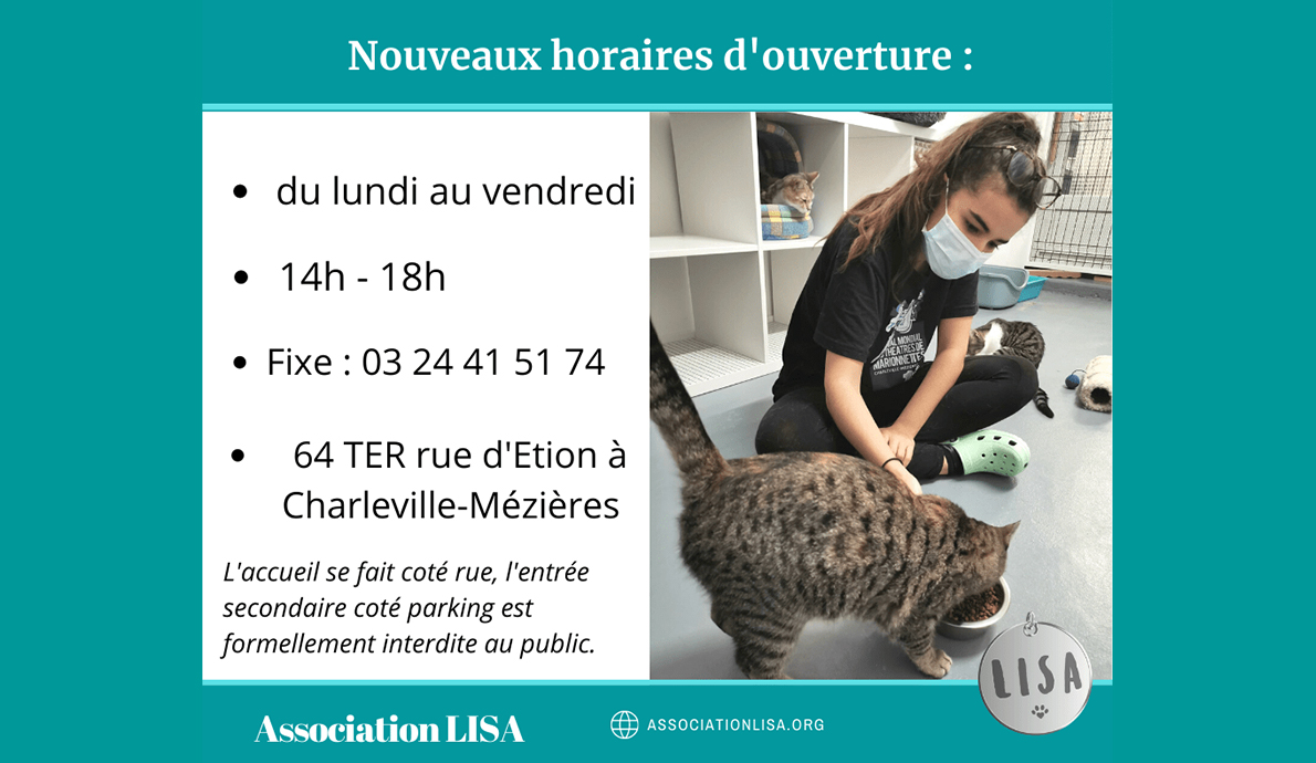 Nouveaux horaires - Association LISA